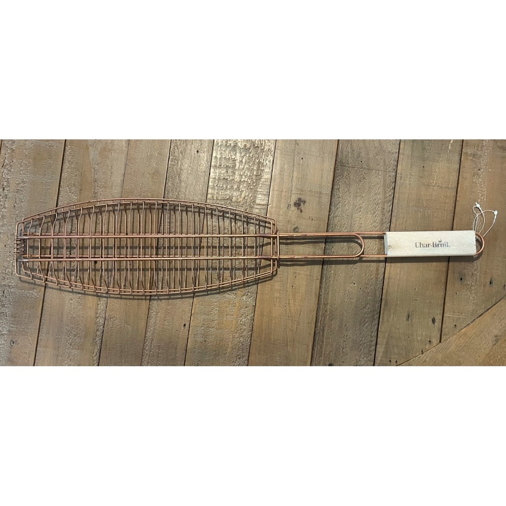 Char-Broil Fish Broiler Griller Oval Shaped Metal Long Handle